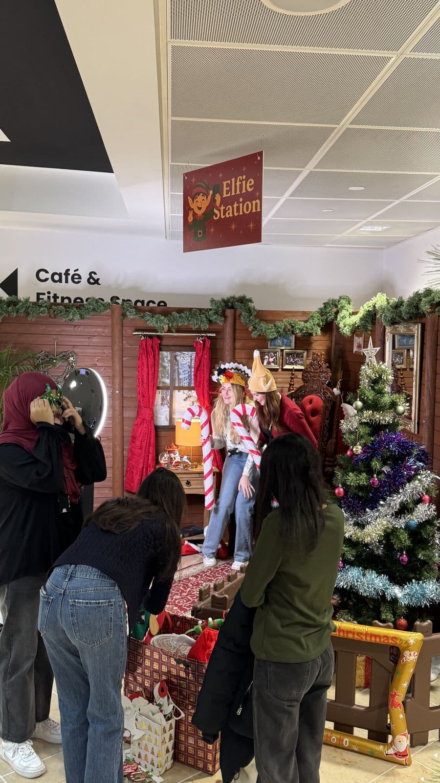 The Elfie Station at the office Christmas party